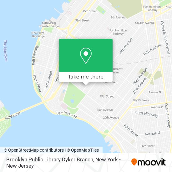 Brooklyn Public Library Dyker Branch map