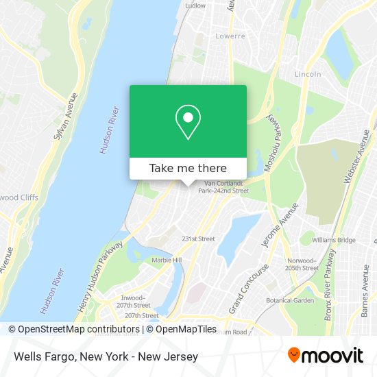 Mapa de Wells Fargo