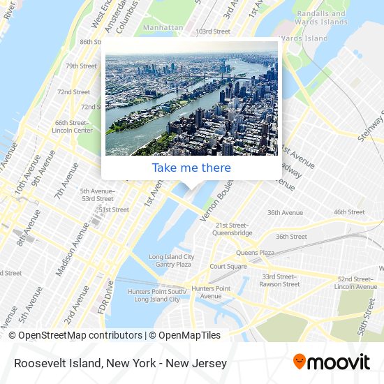 Mapa de Roosevelt Island