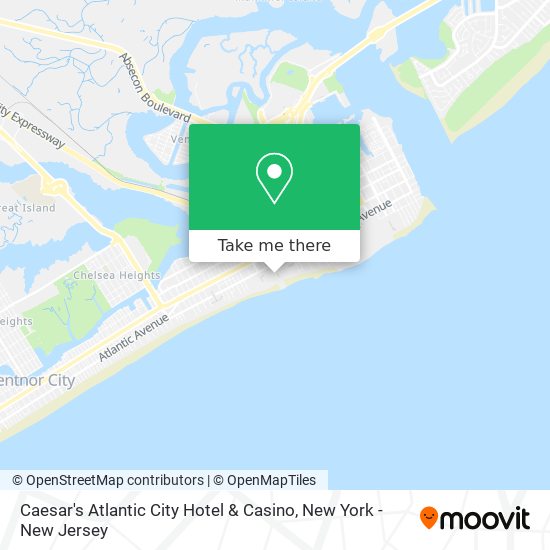 Caesar's Atlantic City Hotel & Casino map
