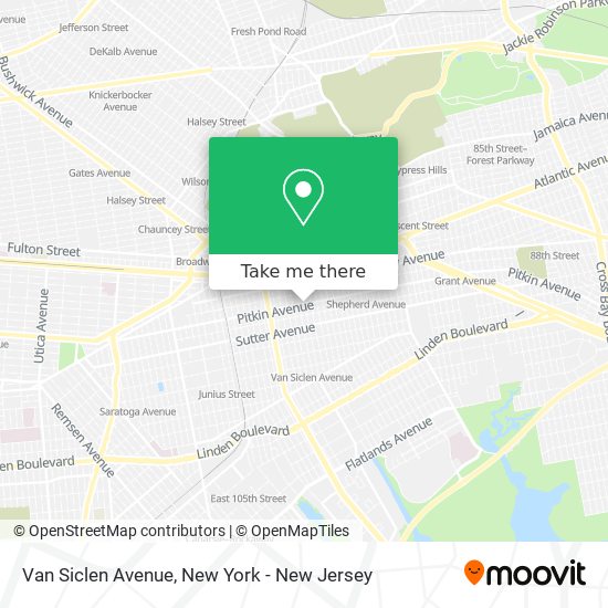 Mapa de Van Siclen Avenue