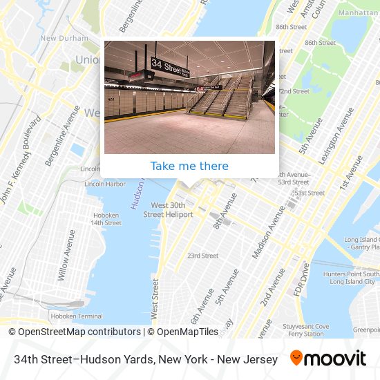 34th Street–Hudson Yards map