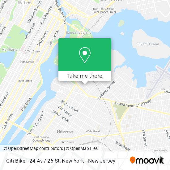 Mapa de Citi Bike - 24 Av / 26 St