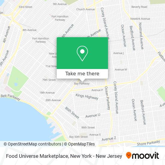 Mapa de Food Universe Marketplace