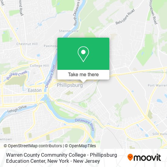 Mapa de Warren County Community College - Phillipsburg Education Center