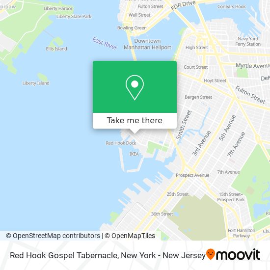 Red Hook Gospel Tabernacle map