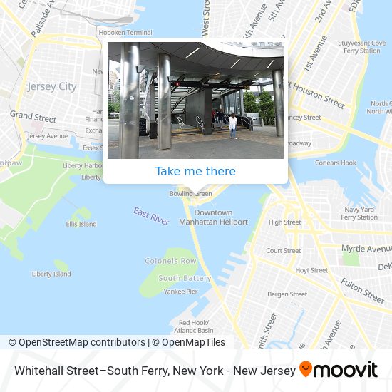 Whitehall Street–South Ferry map