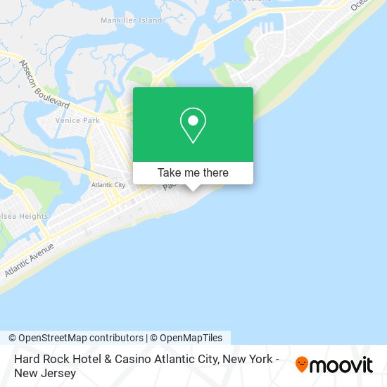 Hard Rock Hotel & Casino Atlantic City map