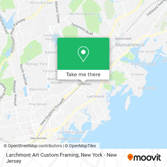 Larchmont Art Custom Framing map