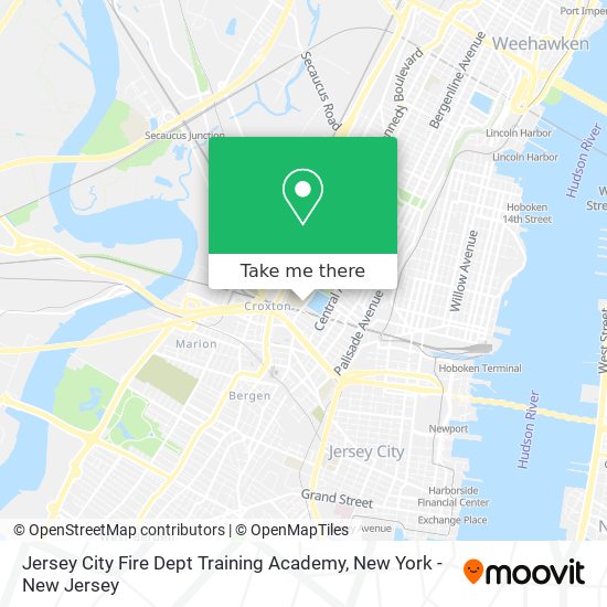 Jersey City Fire Dept Training Academy map