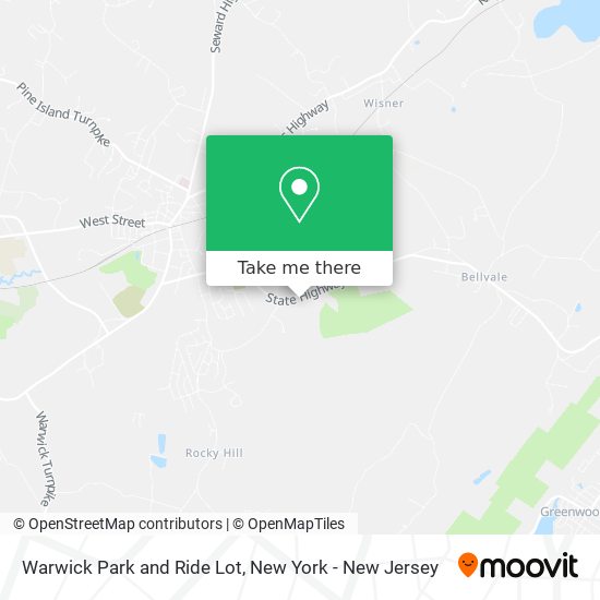 Mapa de Warwick Park and Ride Lot