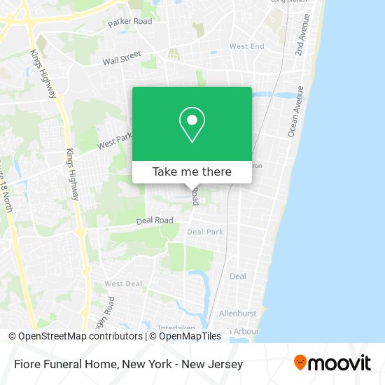 Fiore Funeral Home map