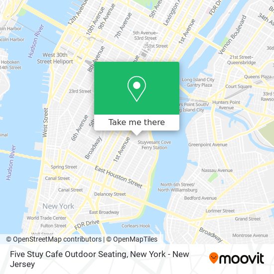 Five Stuy Cafe Outdoor Seating map