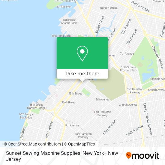 Sunset Sewing Machine Supplies map