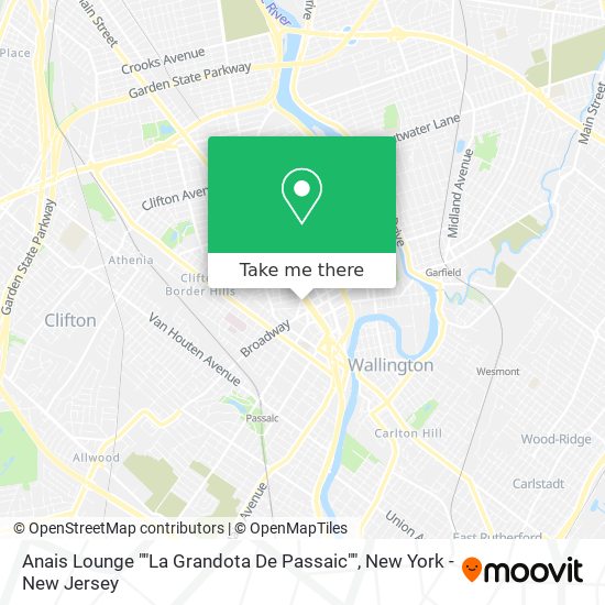 Mapa de Anais Lounge ""La Grandota De Passaic""