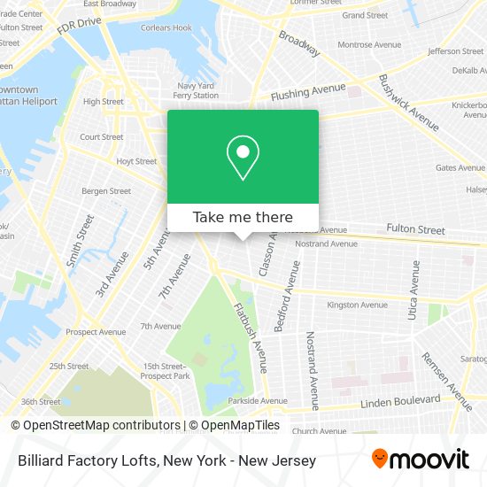 Billiard Factory Lofts map