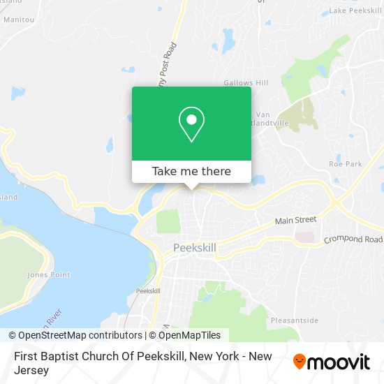 First Baptist Church Of Peekskill map