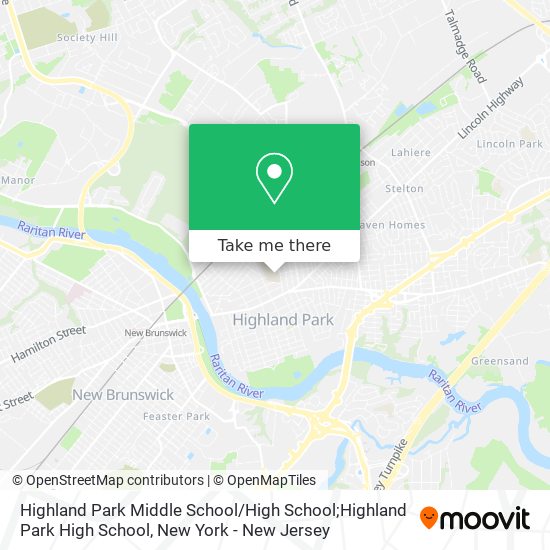 Highland Park Middle School / High School;Highland Park High School map