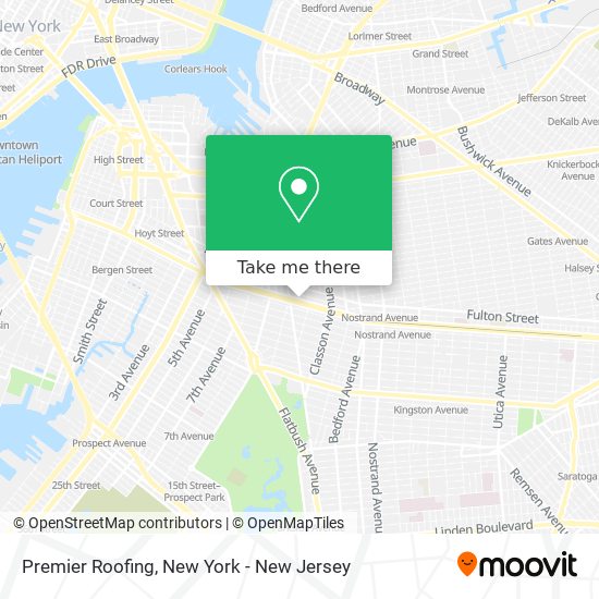 Premier Roofing map