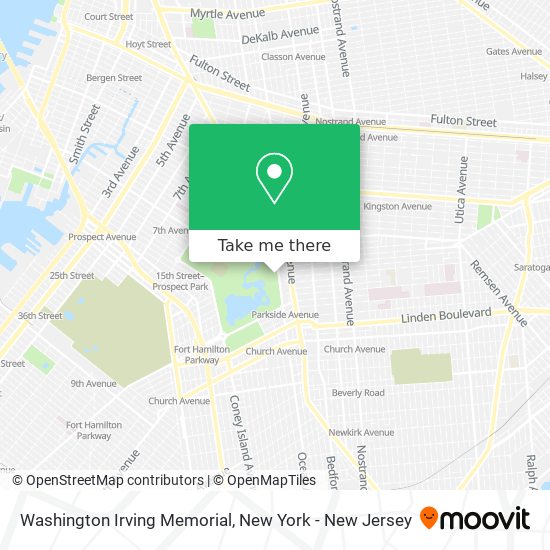 Mapa de Washington Irving Memorial