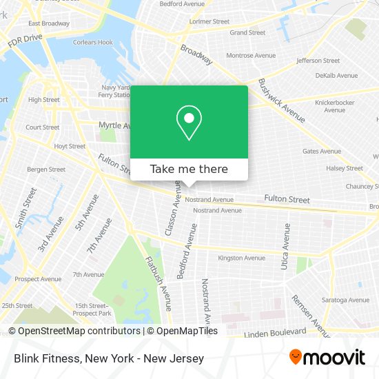 Blink Fitness map