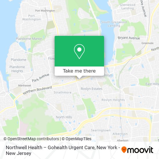 Mapa de Northwell Health – Gohealth Urgent Care