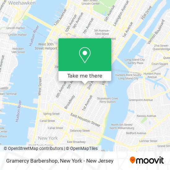 Gramercy Barbershop map