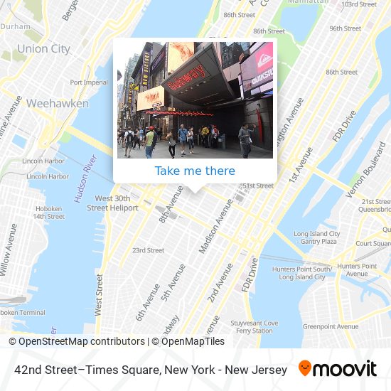 Mapa de 42nd Street–Times Square