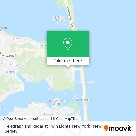 Telegraph and Radar at Twin Lights map