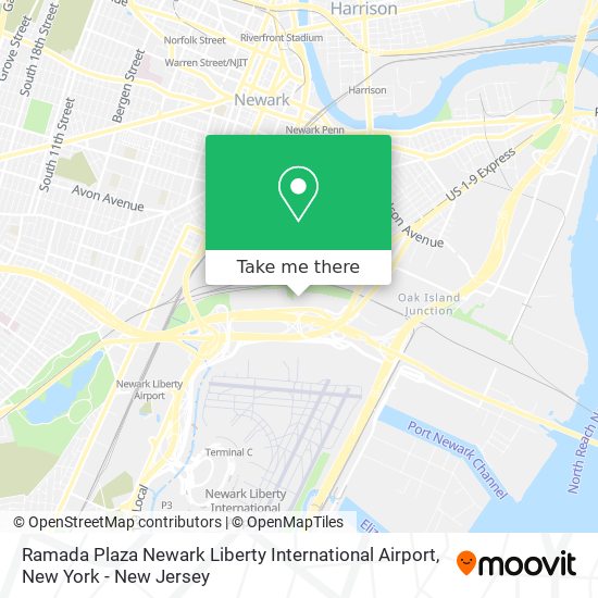 Ramada Plaza Newark Liberty International Airport map