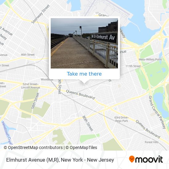 Mapa de Elmhurst Avenue (M,R)