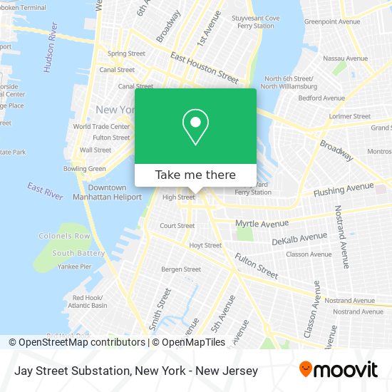 Mapa de Jay Street Substation