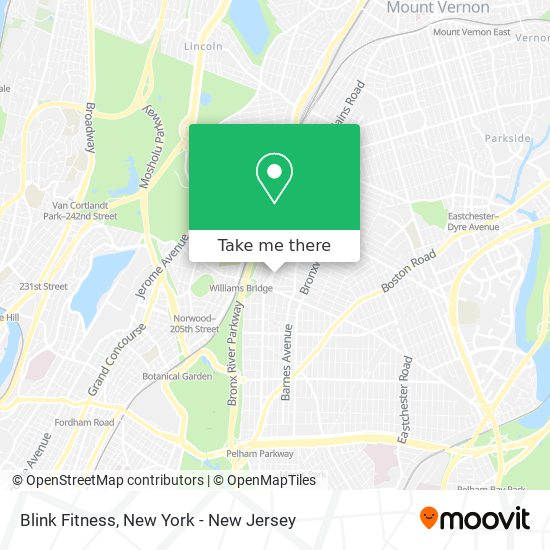 Blink Fitness map