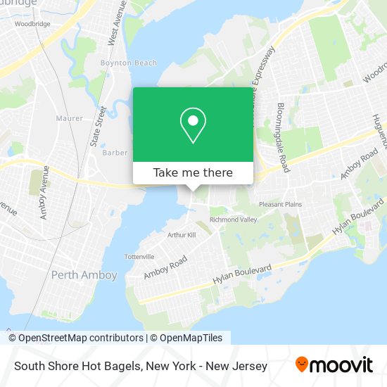 South Shore Hot Bagels map