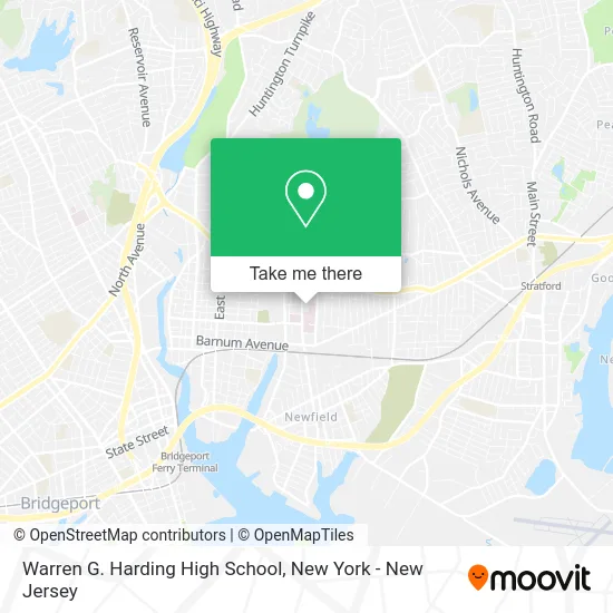 Warren G. Harding High School map