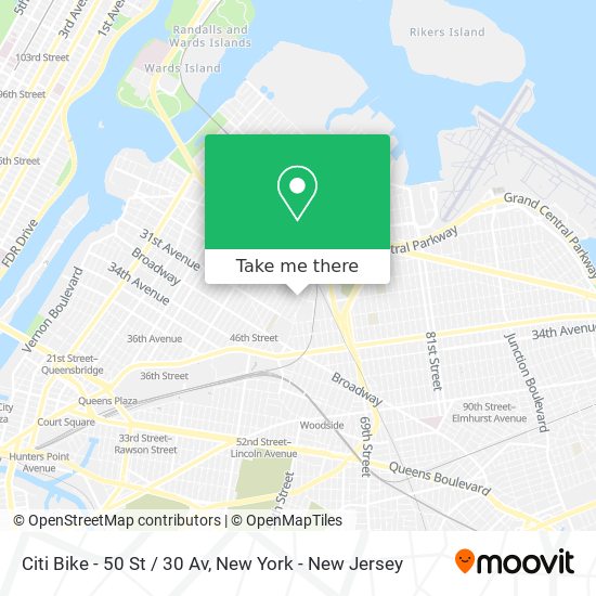 Citi Bike - 50 St / 30 Av map