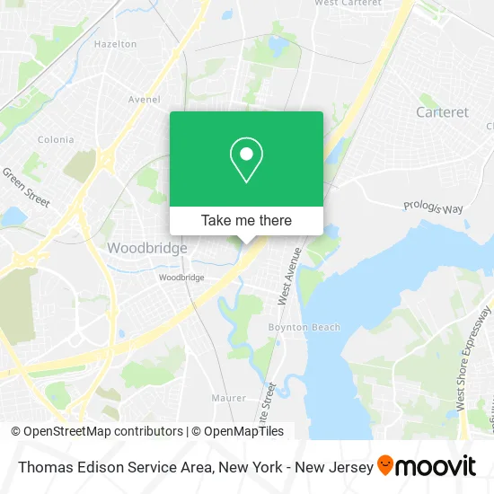 Thomas Edison Service Area map