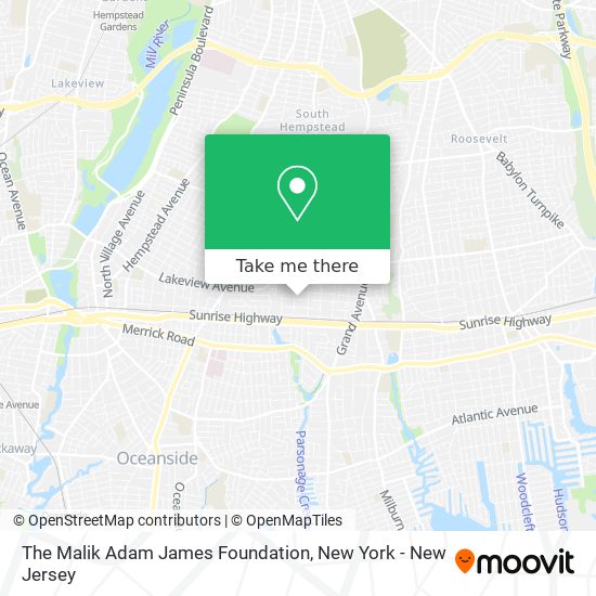 The Malik Adam James Foundation map
