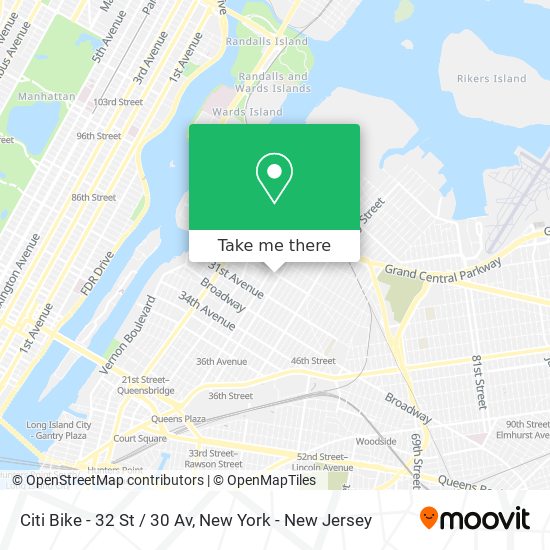 Citi Bike - 32 St / 30 Av map