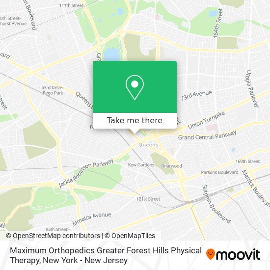 Mapa de Maximum Orthopedics Greater Forest Hills Physical Therapy