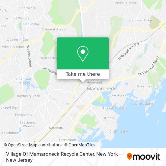 Village Of Mamaroneck Recycle Center map