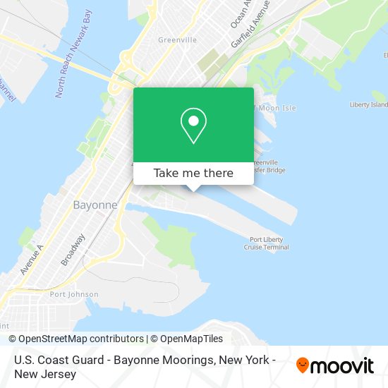 Mapa de U.S. Coast Guard - Bayonne Moorings