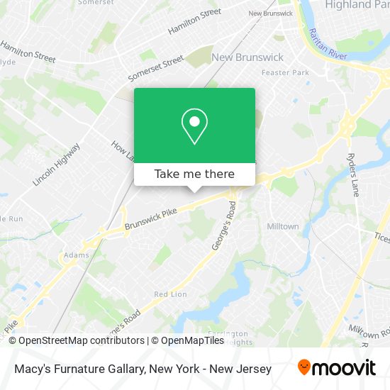 Macy's Furnature Gallary map