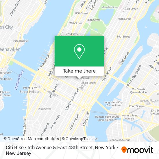 Citi Bike - 5th Avenue & East 48th Street map
