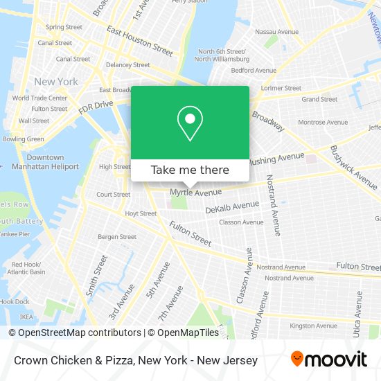 Mapa de Crown Chicken & Pizza