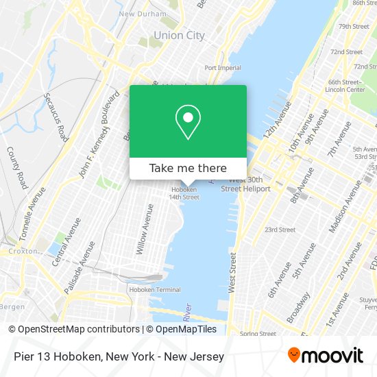 Pier 13 Hoboken map