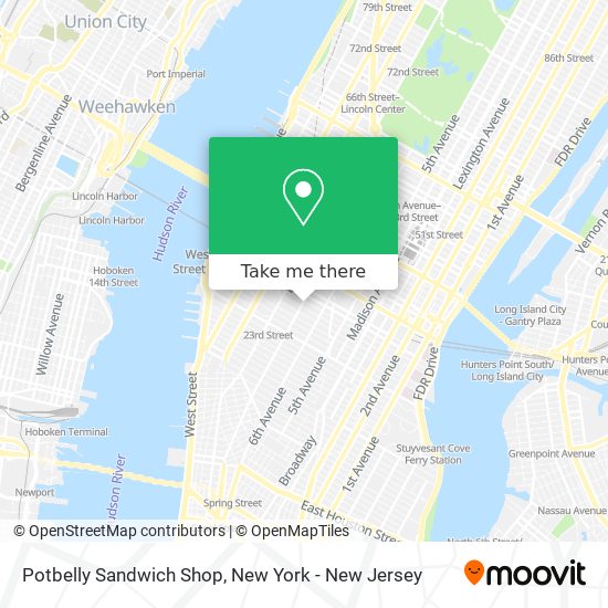 Mapa de Potbelly Sandwich Shop