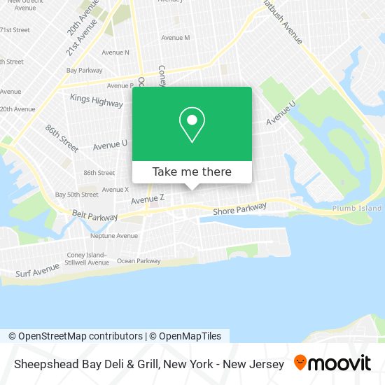 Mapa de Sheepshead Bay Deli & Grill