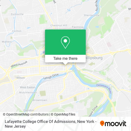 Lafayette College Office Of Admissions map