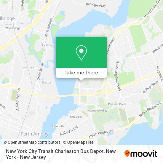 New York City Transit Charleston Bus Depot map